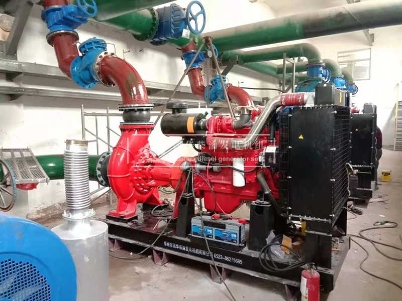 濟寧一台柴油機水泵機組成功交付