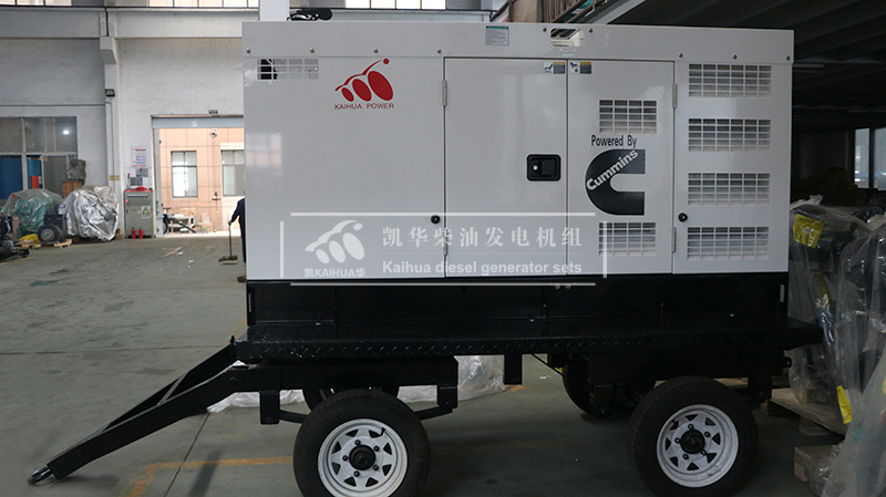 江門一台50kw移動靜音（yīn）發電機組成功出廠